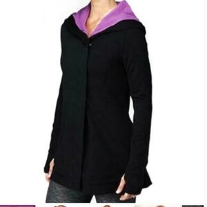 Lululemon | Awareness Wrap Sz 6/ Hooded Savasana Gratitude Jacket Black